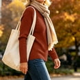 thumbnail image 5 of LUVDA Women's Ribbed Knit Sweater Long Sleeve Crew Neck Pullover Casual Fall Top, 5 of 7