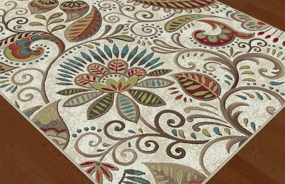 Tayse Area Rugs: Capri Rug: CPR1011 Ivory: 2'3'' x 7'7'' Runner