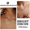 thumbnail image 4 of Beautlace 925 Sterling Silver Cross Necklace,February Birthstone Heart Pendant Necklace Jewelry Birthday Christmas Valentines Gifts for Women Mom, 4 of 12
