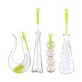 thumbnail image 4 of 4-Piece Kitchen Cleaning Brush Set with Long Handle - Versatile for Milk Bottles, Mugs, Ceramic Cups & Decanters, Durable Material, Storage Box Included - Grass Green (120 Sets per Carton), 4 of 4