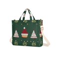 thumbnail image 7 of FORMRS Womens Corduroy Tote Bag Crossbody Shoulder Handbag with Pocket, Christmas Santa Hats, 7 of 7