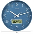 thumbnail image 4 of TIMESS Reloj de Pared Silencioso de 10 Pulgadas con Pantalla de Fecha, Números Grandes de Fácil Lectura, Funciona con Batería, Reloj Moderno para el Hogar (Azul), 4 of 9