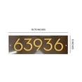 thumbnail image 5 of Floating Modern 4" Number Horizontal Address Plaque (5 characters) - Roman Bronze/Gold, 5 of 5