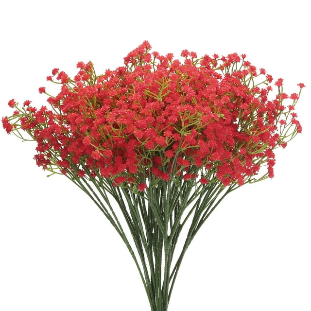Flores Artificiales Unique Bargains Gypsophila Rojas 21 Piezas Tacto Real