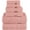 Dusty Rose, variant on 6 Piece Towel Set, 2 Bath Towels 2 Hand Towels 2 Washcloths, 100% Turkish Cotton Towels for Bathroom, Grey