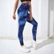 thumbnail image 2 of Gibobby Leggings de yoga para mujer Pantalones de fitness de cintura alta teñidos con para mujer Pantalones de yoga de levantamiento de cadera de me(Azul oscuro,CH), 2 of 4