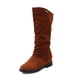 thumbnail image 1 of Amzcrzy Zapatos de mujer,Zapatos de mujer,Zapatillas de mujer, Botas redondas de tacón bajo de ante retro cálidas para mujer Sandalias Mujer Zapatillas De Casa, 1 of 3