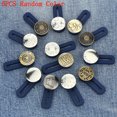 thumbnail image 1 of 5pcs Button Extender For Pants, Adjustable Waist Button, Retractable Waistband Expander, Random Color, No Sew Buttons, Easy To Use And No Tools Require, Non-elastic, Extended Length Is 0.71in, 1 of 4