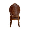 thumbnail image 4 of Kai 25 Inch Set 2 Dining Chair Scrolled Legs Tufted Faux Leather Brown, 4 of 6