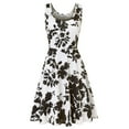 thumbnail image 3 of IDALL Summer Dresses,Sundresses for Women Ladies Summer Sleeveless U-neck A-line Short Casual Printed Loose Dress Beach Dress,Petite Dresses,Hawaiian Dresses Black Dress L, 3 of 4