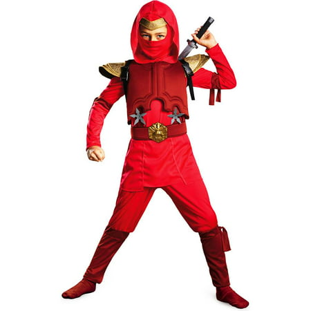 Deluxe Red Fire Ninja Costume
