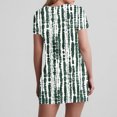 thumbnail image 6 of GaThRRgYP Tiered Ruffle Hem Round Neck Dress-Garden Party Essential,Women's Fashion Summer Print Short-sleeved V-neck Casual Dress Green S, 6 of 8