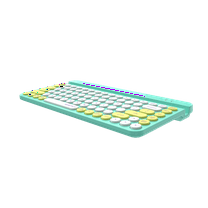 A4tech FBK30 Multi-Device QuietKey Wireless Keyboard, 2.4G and Bluetooth Dual Mode, Up to 4 Devices, Portable with Integrated Stand for Mac iOS Windows Android (Avocado)