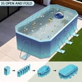 thumbnail image 5 of HENG Co. Foldable Above Ground Pool, Large Non-Inflatable Outdoor Swimming Pool for Adults & Kids, Portable Collapsible Design, Sky Blue, 5 of 8