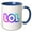 Blue/White, variant on 3drose, Lol Laugh Out Loud Acronym Laughing Lolspeak, 15oz Two-tone Black Mug