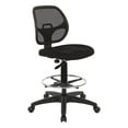 thumbnail image 1 of Work Smart Deluxe Mesh Back Drafting Chair with Adjustable 20" Diameter Foot Ring, Black, 1 of 3