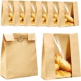 thumbnail image 3 of Puntoco Bolsa de pan de papel para pan casero, 11,4 x 8,2 x 3,5 pulgadas, adecuada para empaquetar y almacenar productos horneados, el empaque incluye 60 lindas pegatinas para sellar, 3 of 5