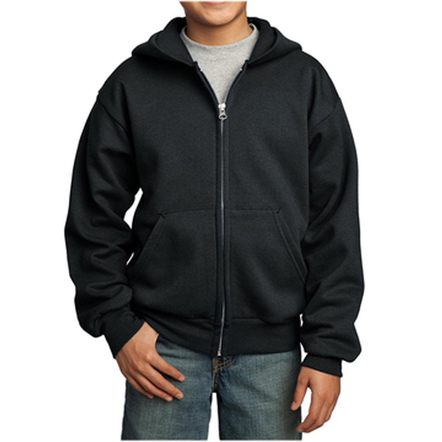 Zip Up Hoodie for Boys & Girls – Comfy Full Zip Hoodie – Casual Zip Hoodie for Kids – Comes in Different Sizes & Colors – Charcoal, Grey, Red, Royal Blue, Black Hoodie
