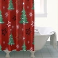 thumbnail image 4 of Red Christmas Tree Pattern Shower Curtain 72"x72" ,Bathroom Decorative Shower Curtains Set with 12 Hooks,Modern Waterproof Washable Shower Curtain, 4 of 6