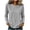 Gray, variant on Women’s Vertical‑Stripe Crew Neck Long Sleeve Top,Loose Fit Basic T‑shirt, Solid Color Long Sleeve Blouse,Sizes S-5XL