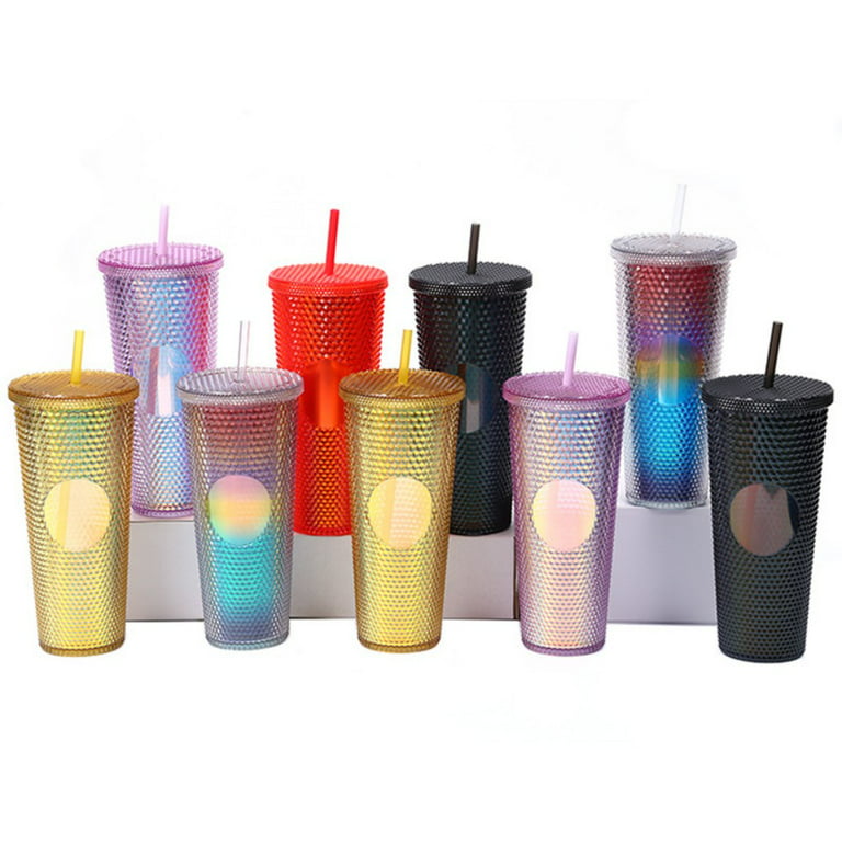 Reusable Iced Coffee Cup (16 Oz/Grande), Leak Proof and Double  Wall Insulated Iced Coffee Tumbler, Come with Reusable Plastic and Metal  Straws and Straw Cleaner: Dining & Entertaining