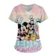 thumbnail image 2 of Uniforme de enfermera para mujer, camiseta de manga corta con cuello en V y estampado de Mickey Mouse de Disney, uniforme de enfermera de trabajo con bolsillos, 2 of 5
