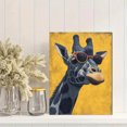 thumbnail image 2 of Art Deco Cartoon Giraffe Ink Canvas Black Accent Bedroom Kitchen Hotel Cafe Office Home Wall Decor, 2 of 8