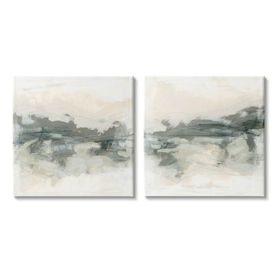 Stupell Industries Modern Abstract Scribble Composition Painting Gallery Wrapped Canvas Print Wall Art, Set of 2, Design by June Erica Vess