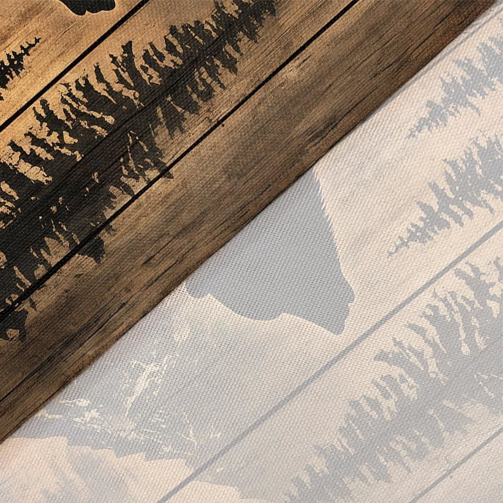 Rustic Cabin Shower Curtain for Bathroom, Forest Bear Wooden Bath Curtains, Wildlife Country Hunting Camping Waterproof Fabric Bathroom Curtain Accessories Set with Hooks, 72x72 Inches