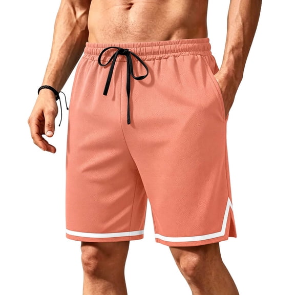 Satingcolo Mens 11" Gym Basketball Quick-Dry Shorts with Zipper Pockets - Quick Dry Lightweight Mesh Athletic Shorts for Workout Running