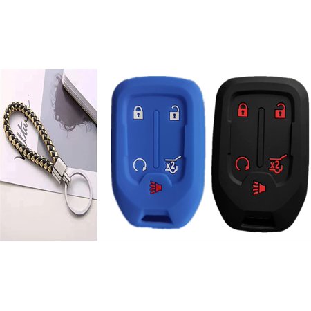 Zorratin Silicone Remote Key Fob Cover For GMC Yukon & Chevrolet Suburban/Tahoe - Protective Case, Easy Install, 3-Pack