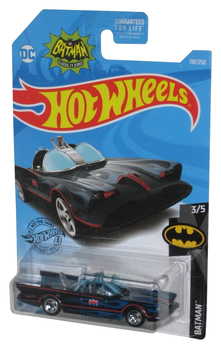 Hot Wheels Batman 5 5 Classic TV Series Batmobile 2017 Blue Car 307 365 Walmart