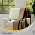 thumbnail image 2 of Color Sense 100% Cotton Warm & Cozy, Super Soft Matelasse Weave Blanket Full Beige, 2 of 8