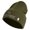Olive, variant on US Space Force Grey Letter Logo Embroidered 12 Inch Solid Knit Cuff Long Beanie Made in USA - Black OSFM