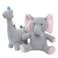 thumbnail image 3 of Kids Wool Knitted Plush Toys Elephant Bear Dinosaur Animal Stuffed Dolls, 3 of 6