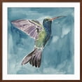 thumbnail image 2 of Art.com Watercolor Hummingbird I Art Print by Grace Popp, Brown Frame Wall Art, 29" x 29", 2 of 5