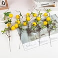 thumbnail image 3 of Yellow Mini Lemon Lifelike Artificial Decoration with Leaves Fake Realistic Fruit Branch Simulation DIY Wreath Garden Model 5pcs, 3 of 3