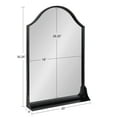 thumbnail image 6 of Kate and Laurel Gramera Traditional Scalloped Arched Wall Mirror with Shelf, 20x30, Black, Decorative Glam Arch Mirror with Display Ledge and Sleek Finish, 6 of 9