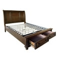 thumbnail image 7 of Brown Cherry Finish Traditional Platform Bed Full Size 1pc Footboard Drawers Wooden Bedroom Furniture, 7 of 7