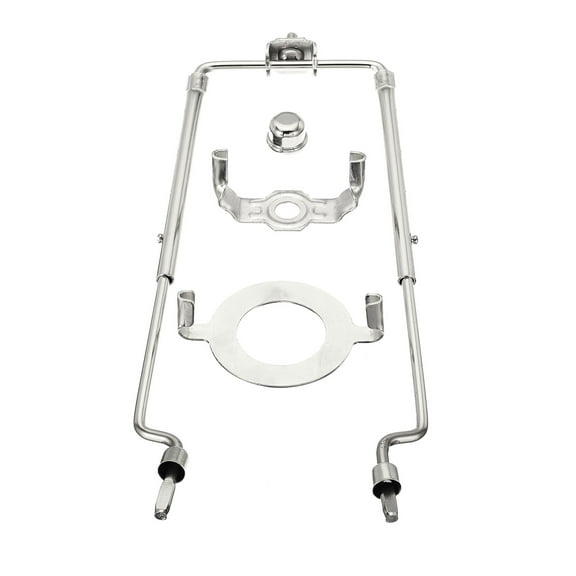 Uxcell 8 9 10 11 Inch Lamp Harp Kit with Finial, 1 Set Adjustable Lamp Shade Holder with 3/8 IP E26 Light Base, Silver