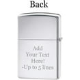 thumbnail image 3 of Zippo Lighter - Personalized Custom Message Engraved on Back for Jack Daniel's High Polish Chrome Windproof Zippo Lighter #250JD, 3 of 7