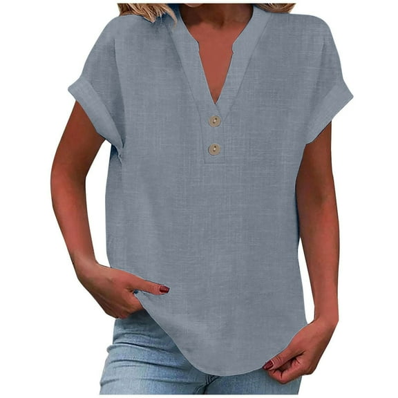 Womens Summer Outfits Women's Summer Tank Loose Fit Pleated V Neck Sleeveless Top Curved Hem Flowy Sleeveless Tee Shirts for Women Women Long Underwear Shirt plus Dressy Tops and Plaid Shirts f Blue M