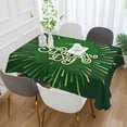 thumbnail image 5 of 60"x60" St Patrick's Day Clover Tablecloth, Waterproof Washable Polyester Square Table Cover, Durable Tablecloth for Kitchen Dining Table Party Decor, 5 of 7