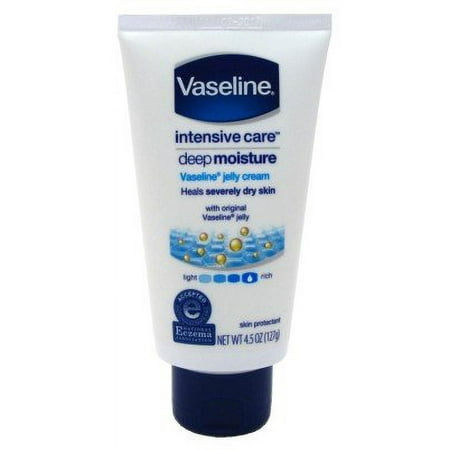 Petroleum Jelly Deep Moisture Vaseline for Unisex - 4.5 oz Cream (Pack of 2)