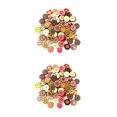 thumbnail image 2 of Qarigey 100 piezas de botones de mixtos coloridos agujeros forma de cuenco flor suministros para el hogar botón para coser 15mm 2piezas, 2 of 6