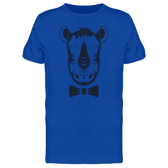Rhino Head Hipster Face Grunge Tee Men's -Image by Shutterstock