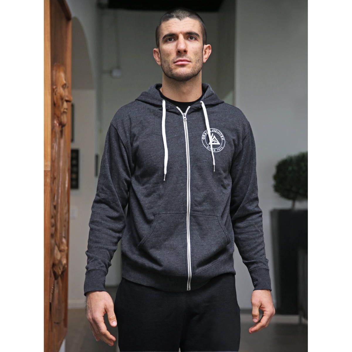 gracie jiu jitsu zip up hoodie
