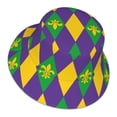 thumbnail image 3 of Disketp Mardi Gras Print Reflective Bucket Hat Beach Hat Summer Travel Sun Hats Fisherman Cap, 3 of 8