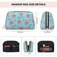 thumbnail image 5 of Easygdp I Am A Fan Popcorn Leather Makeup Bag Zipper Pouch Travel Cosmetic Organizer for Women and Girls, Make up Bag with Zipper, 5 of 8