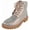 Champagne, variant on Women Rhinestone Studded Bling Ankle Combat Boots Round Toe Sparkly Fashion Party Booties Lace Up WONDERFUL-8 Champagne Gold 7